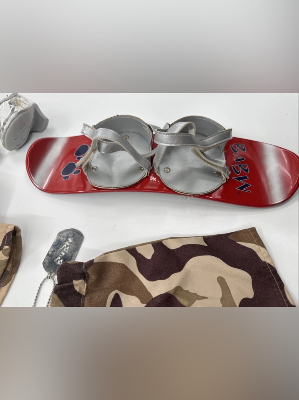 Build A Bear Camo Snowboard Clothing Lot Shoes Hat Helmet Gloves Military BABW - Picture 9 of 9